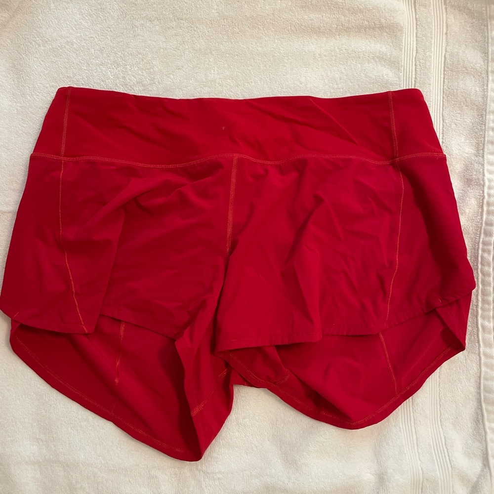 Lulu red shorts